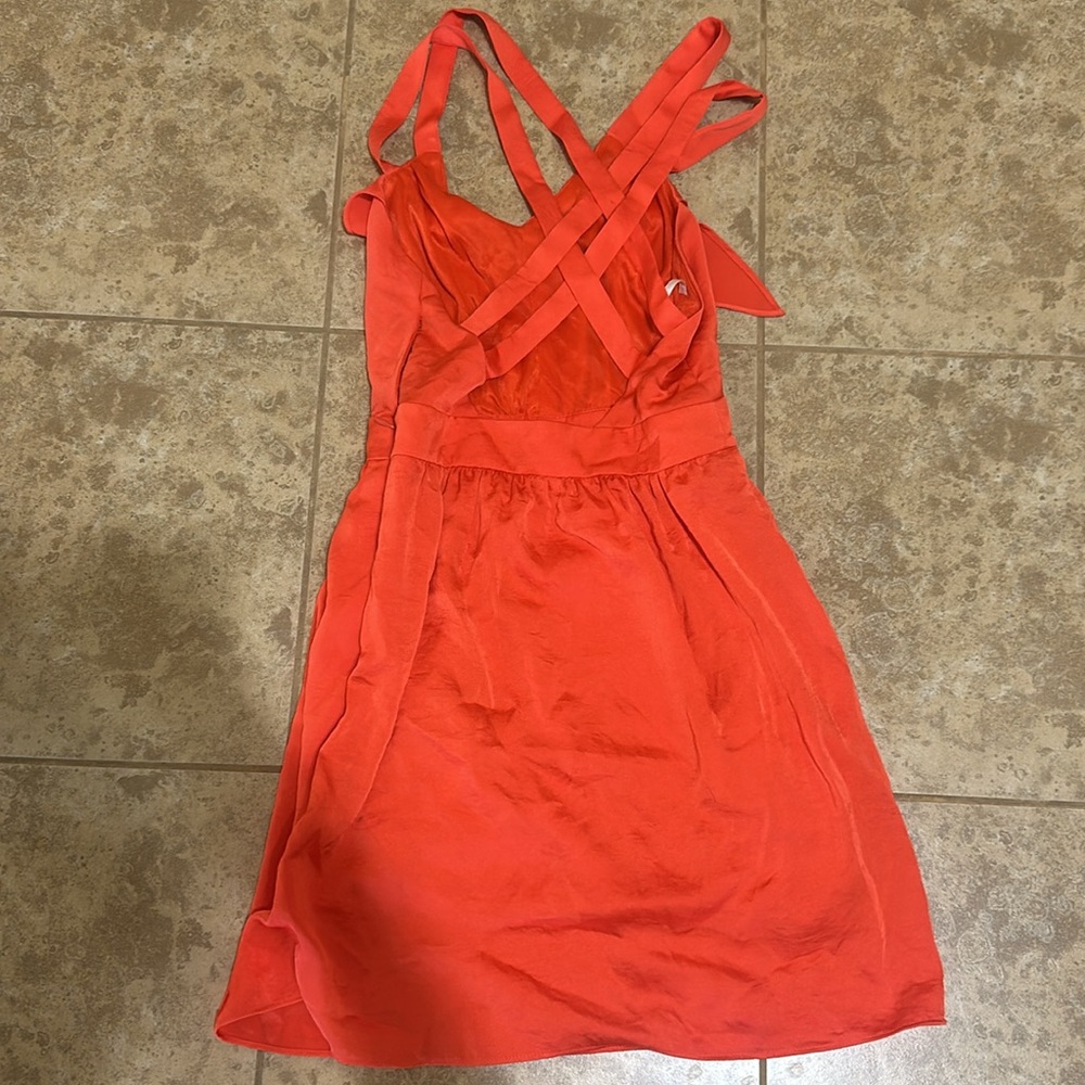 Bcbgeneration Bright Orange Double Strap Dress - image 3